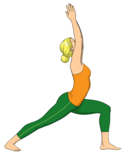 Yoga Übung Krieger 1