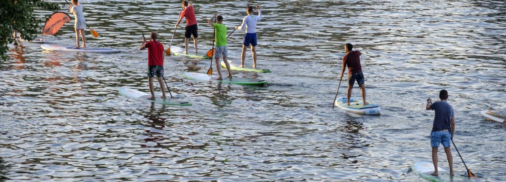 Aqua Marina SUP auf dem Wasser bei einem Ausflug